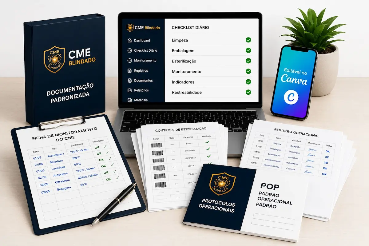 Mockup dos materiais do CME Blindado